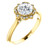 Yellow Gold Petal Engagement Ring