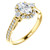 Yellow Gold Oval Halo Engagement Ring