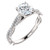 Round Diamond Twisted Engagement Ring