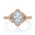 Rose Gold Vintage Floral Engagement Ring