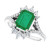 Pave Emerald Engagement Ring with 2.2 CTW Diamonds