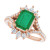 Pave Emerald Engagement Ring with 2.2 CTW Diamonds