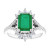 Pave Emerald Engagement Ring with 2.2 CTW Diamonds