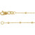 14K Gold 1.7mm Cable Chain Bracelet with Faceted Beads