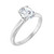 White gold oval solitaire diamond engagement ring