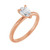 Rose gold pear shape solitaire diamond engagement ring