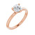 Rose gold round solitaire diamond engagement ring