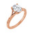 Rose gold oval solitaire vintage engagement ring