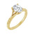 Yellow gold oval solitaire vintage engagement ring