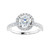 0.50 Ct Tw Round Halo Diamond Engagement Ring