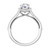 Round Halo Engagement Ring with Heart Accent