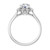 Floral Round Diamond Engagement Ring