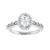 Diamond Oval Milgrain Engagement Ring
