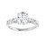 Oval Cut 0.36 Ct Tw Diamond Accent Engagement Ring