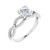 White gold infinity diamond engagement ring with hidden diamond