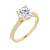 Yellow gold diamond accented engagement ring