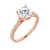 Rose gold diamond accented engagement ring