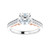 Round Diamond Engagement Ring, Floral Design