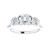 3-Stone Diamond Accented Engagement Ring
