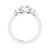 French-Set Three Stone Diamond Accent Engagement Ring