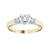 Three Stone Diamond Engagement Ring with Hidden Diamonds