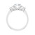 Round & Trillion Three Stone Diamond Engagement Ring