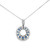 Genuine Blue Sapphire & Diamond Circle Pendant