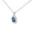 Genuine Blue Sapphire & Diamond Vintage Style Pendant