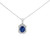Genuine Blue Sapphire & Diamond Vintage Style Pendant