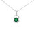 Oval Genuine Emerald & Diamond Pendant