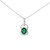 Oval Genuine Emerald & Diamond Pendant