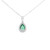 Pear Shape Emerald & Diamond Halo Pendant