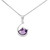 Sterling Silver Genuine Amethyst Necklace