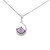 Sterling Silver Genuine Amethyst Necklace