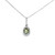 Green Sapphire & Diamond Pendant