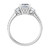 3-Stone Emerald Cut Diamond Accent Engagement Ring