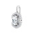 Lab-Grown Oval Diamond Vintage Halo Pendant