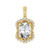 Lab-Grown Oval Diamond Vintage Halo Pendant