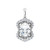 Lab-Grown Oval Diamond Vintage Halo Pendant