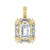 Emerald Cut Lab-Grown Diamond Pendant