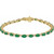 14K Gold Lab-Grown Emerald & 5/8 CTW Lab-Grown Diamond Line 7" Bracelet
