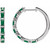 14K Gold Natural Emerald & 1/4 CTW Natural Diamond Hoop Earrings