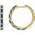 14K Natural Sapphire & 1/4 CTW Natural Diamond Hoop Earrings