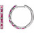 14K Natural Ruby & 1/4 CTW Natural Diamond Hoop Earrings