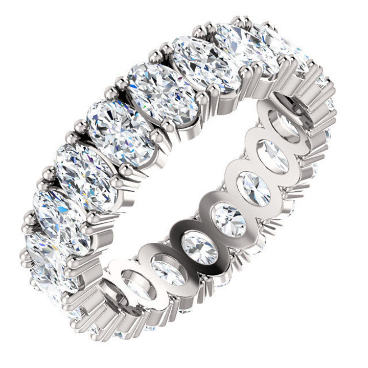 Platinum Oval Diamond Eternity Ring