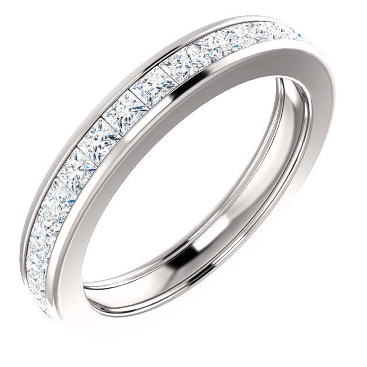 Princess Cut Channel Set Diamond Eternity Ring