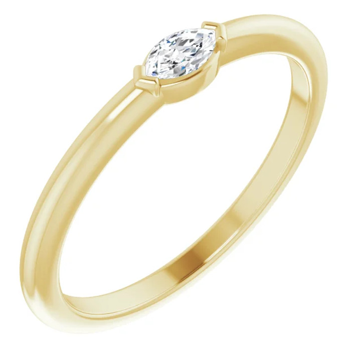 Marquise 1/8 CTW Natural Diamond Solitaire Ring