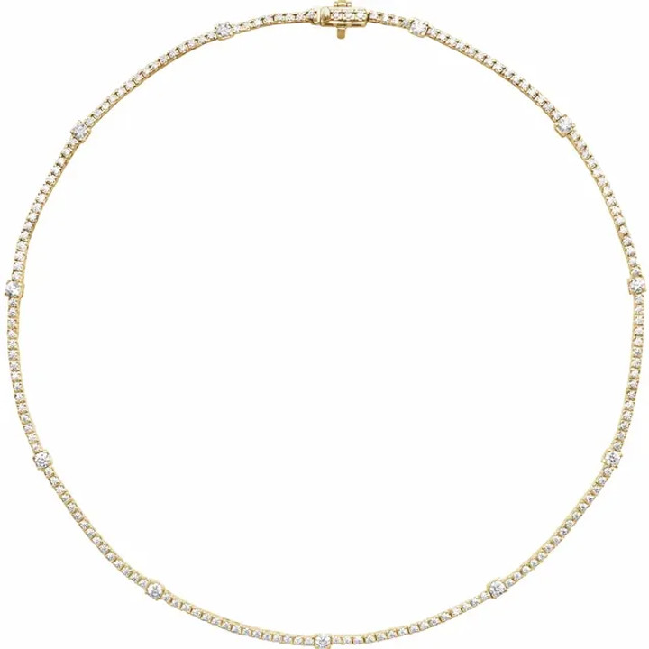 14K Lab-Grown Diamond Necklace 4 CTW