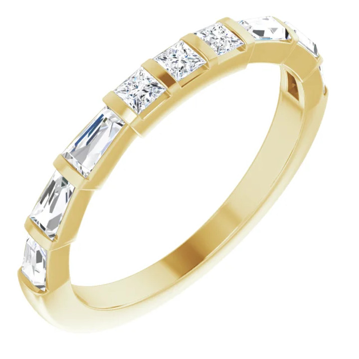 1/2 CTW Diamond Anniversary Band with Princess and Baguette Cuts