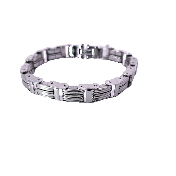 Men's Stainless Steel Link Bracelet 8" inches